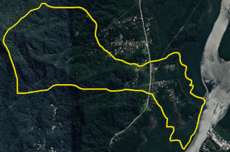 Mapa de referência da Área Preservada Bertioga